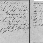 Taufeintrag zur Taufe von Antonia Emilie Zabel im Kirchenbuch Kaltenbach.