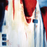 331 Hommage an Kaminski 2, Acryl auf Leinwand, Elsa von Blanc, 100 x 50 cm