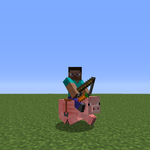 In der neuen 1.4.2 kann man auf Schweinen reiten und sie steuern :D