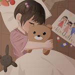 【3】作品タイトル[ 宝物 ] 作者アーティスト：みそら  【作者による作品コメント】 未来ある子供の大切な宝物。それは大体私たち大人にとってはくだらないものだったりします。それでもいろんなものにいろんな夢を見出していろんなくだらないものを宝物に変えることができる子供の自由さと純粋さを失わずにいたいなと思い描きました。