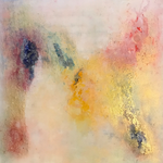 "Der Schmetterling" -  Acryl, Pigmente, Strukturmasse, 60 x 60 x 4 cm