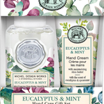Michel Design Works Handcare Set Eukalyptus & Mint: holzig grüner Duft, Seifenschaum 140ml, Handcreme 75ml. Preis: 19,90€