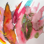 Ray of Light., Aquarellfarbe auf Papier, 36 x 48 cm, Susanne Renner-Schulz, 2025