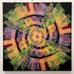 HYPE, acrylic on canvas, 1 x 1 m, 2024