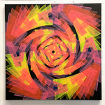 VIVA, acrylic on canvas, 1 x 1 m, 2024