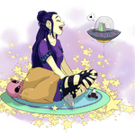 Hay Lin and her alien. Just loved that outfit of hers!