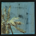 Palme (Palm, 2019, Oil on Canvas, 21x21 cm)