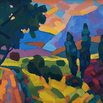 Al Gury, "Beautiful Valley", 12" x 16”, oil on panel 