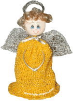 ángel en dos agujas - knitted angel