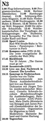 Goethe war ein Türke Hannoversche Allgemeine Zeitung 5.9.1992 Programm N3