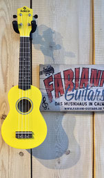 Sopran Ukulele, Zitronengelb, Yellow Ukulele, Music Store - Fabiani Guitars - 75365 Calw, Renningen, Weil der Stadt, Stuttgart