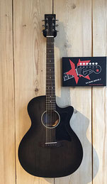 Sigma GMC STE BKB, Westerngitarre Farbe: black/schwarz- transparent, Cutaway, PreAmp System inkl. Stimmgerät, Gitarrenfachgeschäft in 75365 Calw, Herrenberg, Nagold, Stuttgart, Pforzheim, Karlsruhe, Baden Baden