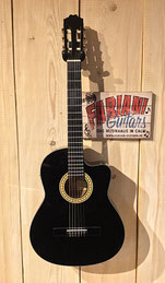 Kirkland MD 11 CEQ, Elektrische Konzertgitarre schwarz/black, E- Konzertgitarre mit Cutaway, Tonabnehmer, Fabiani Guitars Calw