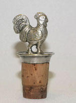 Alter Zierkorken Flaschen Korken "Hahn" Silver-plated H. 4,0 cm,€ 69,00