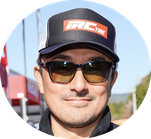 iRCのタイヤ開発に深く携わる山田さん