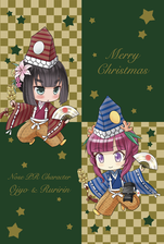 お浄&るりりんクリスマスカード2025デザイン1