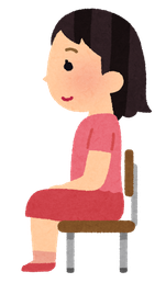 正しい座り方　腰痛予防