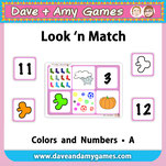 EFL kindergarten numbers and colors game