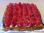 Tarte fraise sur fond feuilleté 