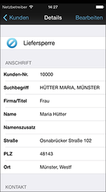 Foto von der Aufmass-App