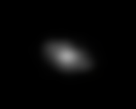 Vergrößerter Hubble-Bildauschnitt mit höherem Kontrast von Perdita vor zwischen Januar und September 2003 