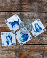 Diverse onderzetters van Heinen Delftsblauw e.a.