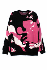 illustrated merino wool sweater
