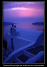 Postkarte, Griechenland, Santorini, Hund auf  Dach, Reflexion, Motivation, Inspiration, Reisefotografie, Foto-Poet