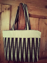 Sac en coton imprimé et coton uni
