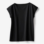 商品番号 19990 ドゥクラッセTシャツ・ボートネックフレンチ袖(ブラック)/DoCLASSE
