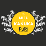 Miel de Kanuka cercle jaune avec fleurs Puri New Zealand