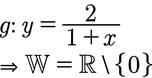 Beispiel der Wertemenge einer Funktion mit x im Nenner.