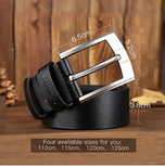Clickandbay- Cintura in Pelle da Uomo con Fibbia- Caffe''