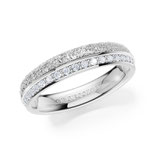 Alliance Ring in Weissgold mit Brillanten aus der Trauring Kollektion Stone der Goldschmiede OBSESSION Zürich und Wetzikon.