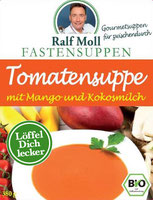 Original Suppenfasten nach Moll mit Fastensuppe mit Tomate und Mango