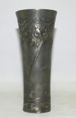 Jugendstil Zinn Becher Osiris Metallwarenfabrik Modell 686 vergoldet H. 17,0 cm, € 180,00
