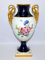 Schwanenhalsvase Gold Alboth & Kaiser Echt Kobalt Blumenbouquet H. 33,5 cm, € 185,00
