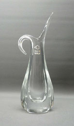 Kristallglas Vase,Vannes le Chatel, France, Klar,mundgeblasen,Signatur, 31 cm , € 125,00