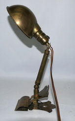 Messing Jugendstil Tisch-, Klemm- und Wandlampe von: HALA D.R.P. H.35,0 cm, € 420,00