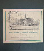 Four Sketches of Colonial Williamsburg