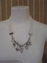 Collana a giro collo di vari colore con pietre e sfere sagomate vedi foto aperta cm 44 chiusa a collo lunghezza cm 22. Cod. Bianca 600010 € 5,00