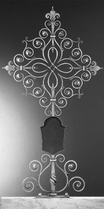Schmiedeeisen Grabkreuz 150x80cm