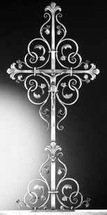 Schmiedeeisen Grabkreuz 145x66cm