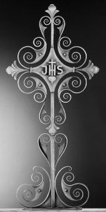 Schmiedeeisen Grabkreuz 140x65cm