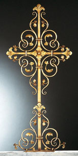 Schmiedebronze Grabkreuz 145x66cm