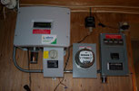 The 'SunPower' brand inverter for the PV system.
