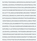 Buchstabenreihen mit versteckten Wörtern
