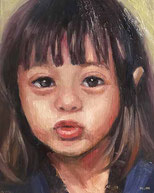 ノリコミシマの描く人物画、油絵、norico mishima’s portrait oil painting.