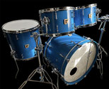 Custom. Maple 8ply / 22"x15" BD , 12"x8" , 13"x8.5" TT , 16"x15" FT (China Blue)