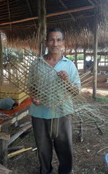 M. José Batis, artisan vannier Palikur à Macouria.